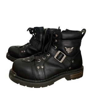 Harley-Davidson Men's Brake Buckle Black Motorcyle Boots